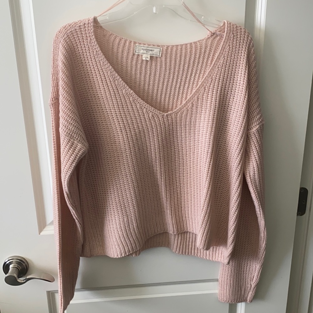 No Comment Pink Sweater